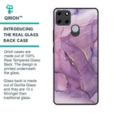 Purple Gold Marble Glass Case for Realme C12