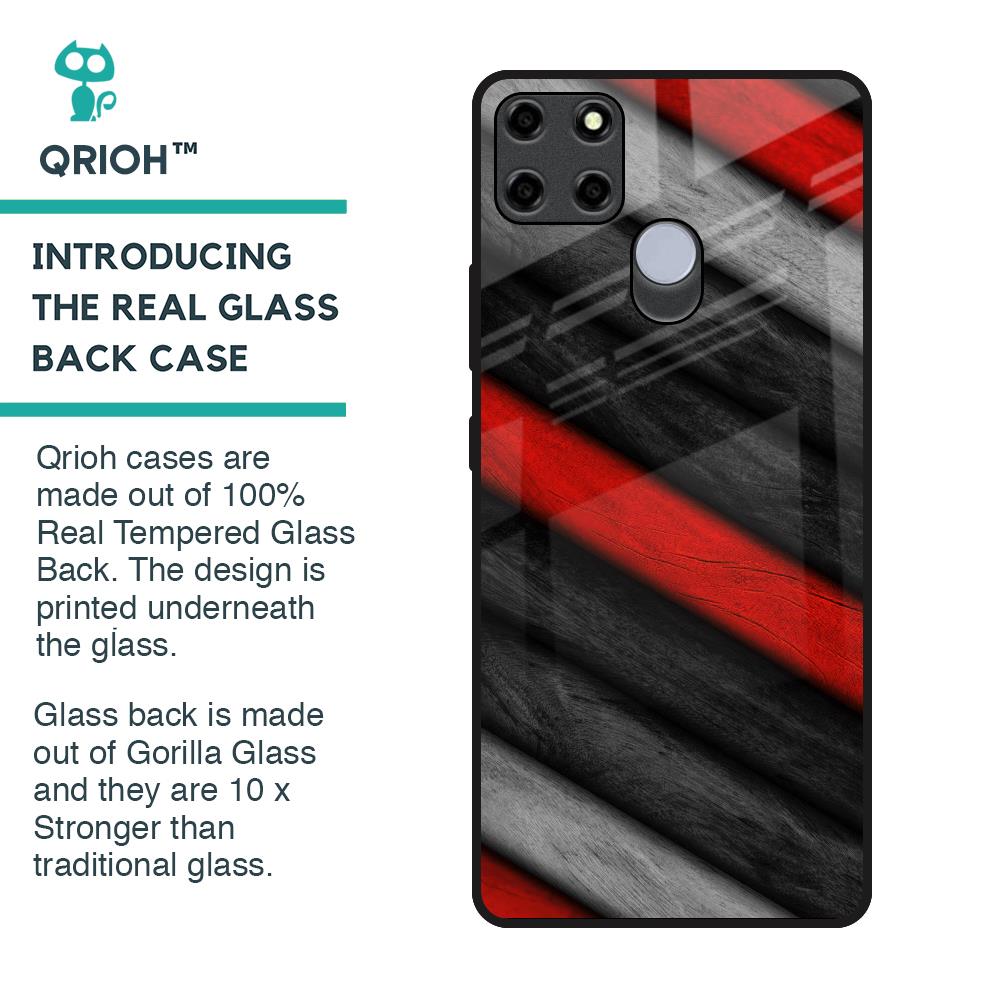 Soft Wooden Texture Glass Case for Realme C12
