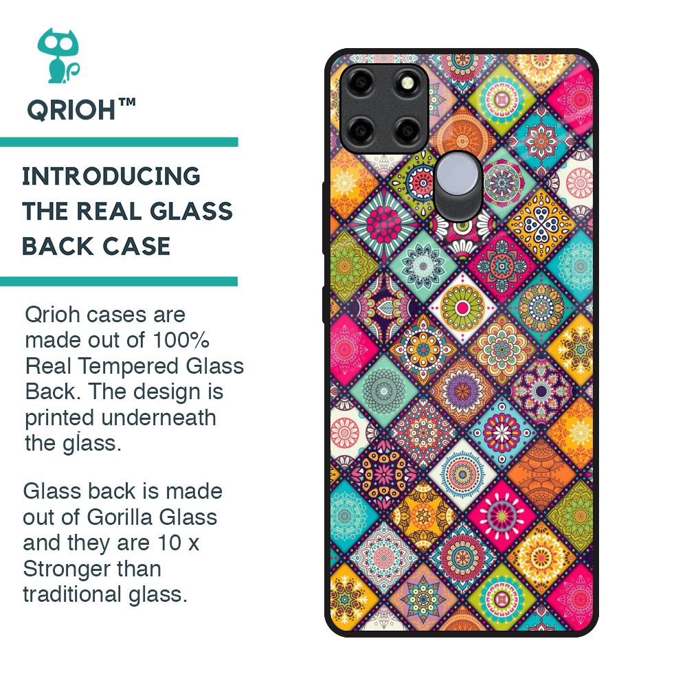 Multicolor Mandala Glass Case for Realme C12