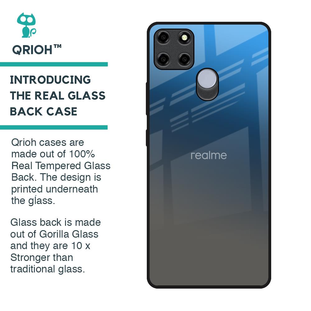 Blue Grey Ombre Glass Case for Realme C12