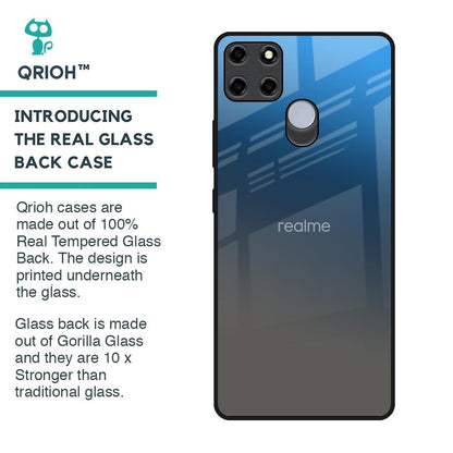 Blue Grey Ombre Glass Case for Realme C12