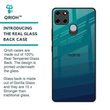 Green Triangle Pattern Glass Case for Realme C12