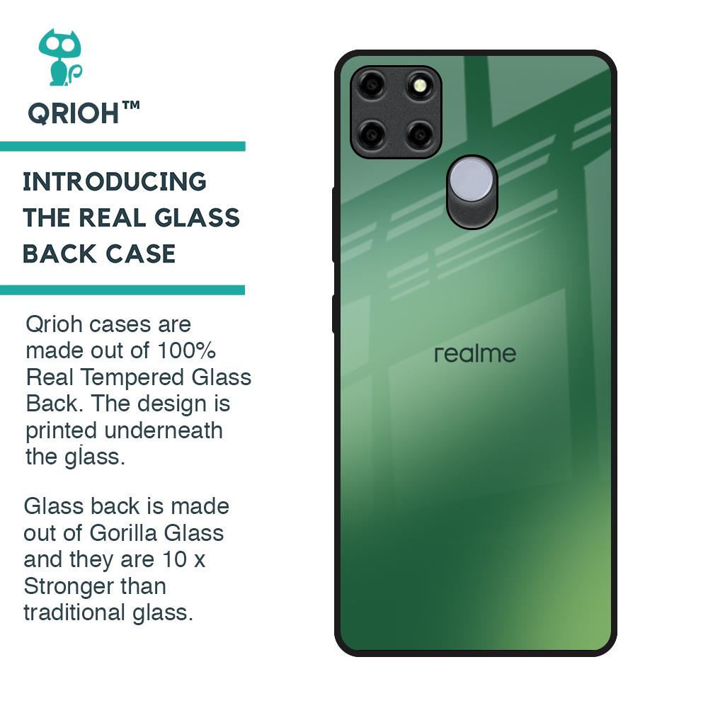 Green Grunge Texture Glass Case for Realme C12