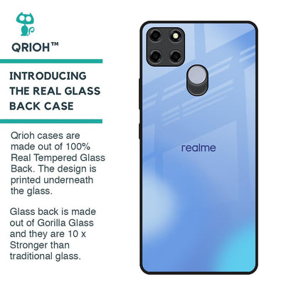 Vibrant Blue Texture Glass Case for Realme C12
