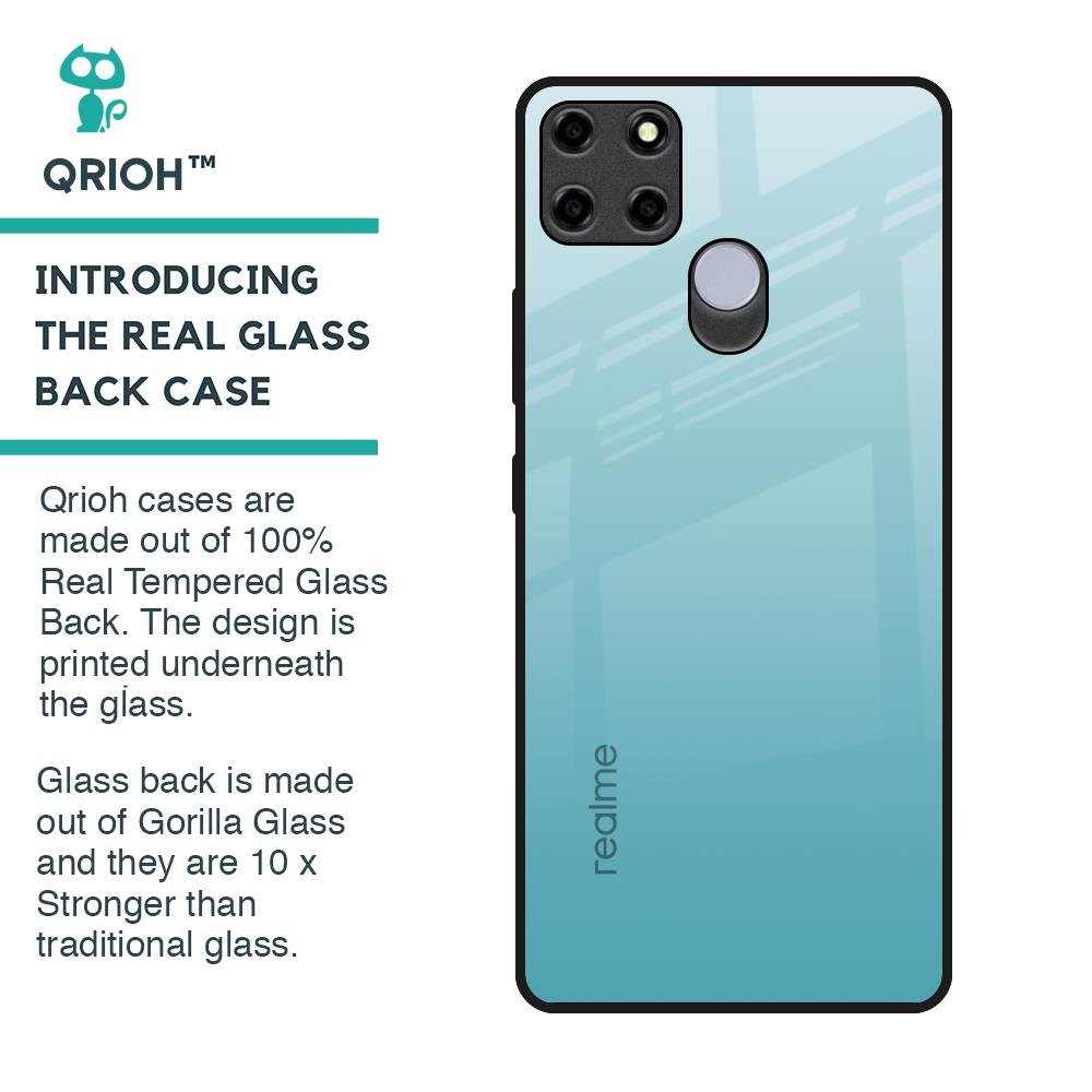 Arctic Blue Glass Case For Realme C12