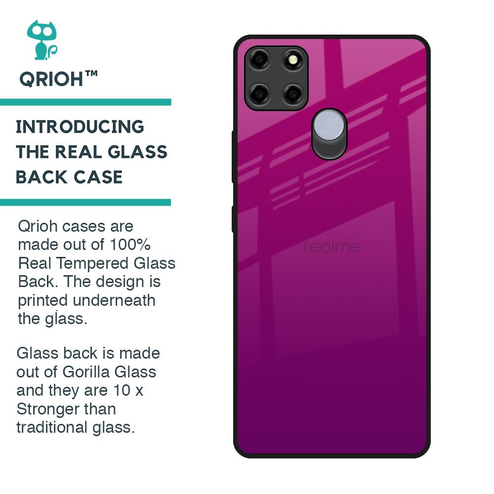 Magenta Gradient Glass Case For Realme C12