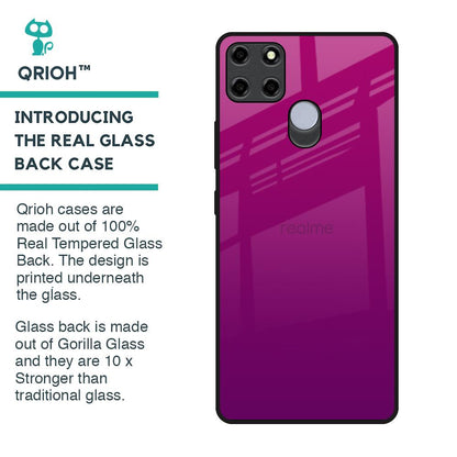 Magenta Gradient Glass Case For Realme C12