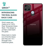 Wine Red Glass Case For Realme C12