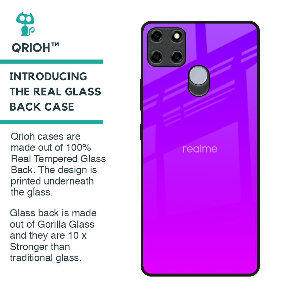 Purple Pink Glass Case for Realme C12