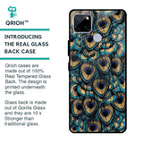 Peacock Feathers Glass case for Realme C12