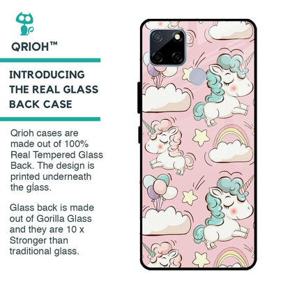 Balloon Unicorn Glass case for Realme C12