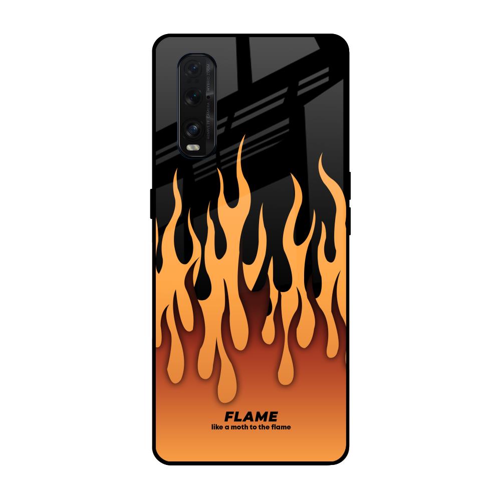 Fire Flame Oppo Find X2 Glass Back Cover Online