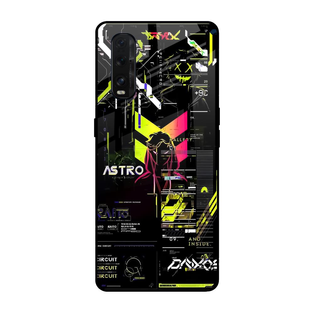 Astro Glitch Oppo Find X2 Glass Back Cover Online