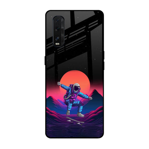 Retro Astronaut Oppo Find X2 Glass Back Cover Online