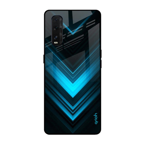 Vertical Blue Arrow Oppo Find X2 Glass Back Cover Online