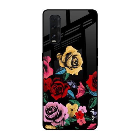 Floral Decorative Oppo Find X2 Glass Back Cover Online