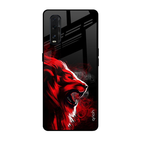 Red Angry Lion Oppo Find X2 Glass Back Cover Online