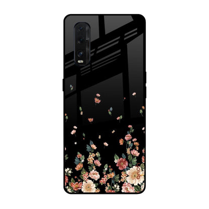 Floating Floral Print Oppo Find X2 Glass Back Cover Online