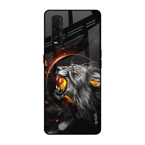 Aggressive Lion Oppo Find X2 Glass Back Cover Online