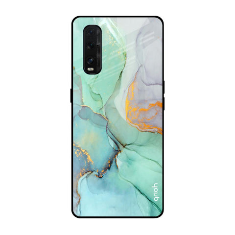 Green Marble Oppo Find X2 Glass Back Cover Online