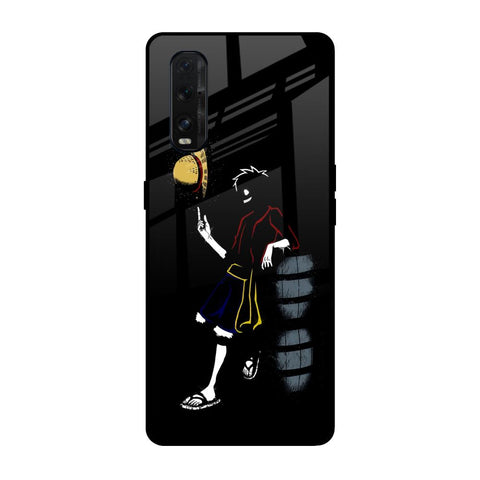 Luffy Line Art Oppo Find X2 Glass Back Cover Online