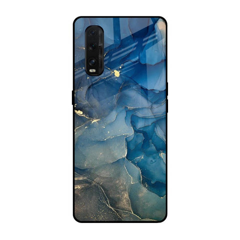 Blue Cool Marble Oppo Find X2 Glass Back Cover Online