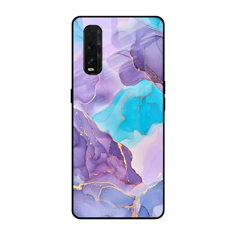 Alcohol ink Marble Oppo Find X2 Glass Back Cover Online