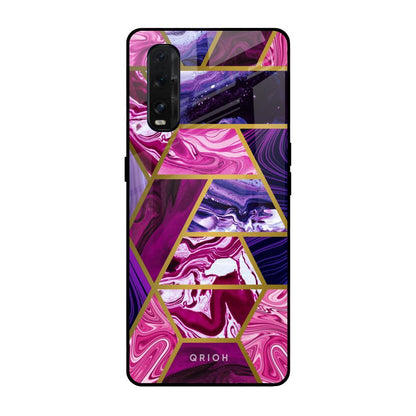Electroplated Geometric Marble Oppo Find X2 Glass Back Cover Online