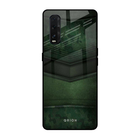 Green Leather Oppo Find X2 Glass Back Cover Online