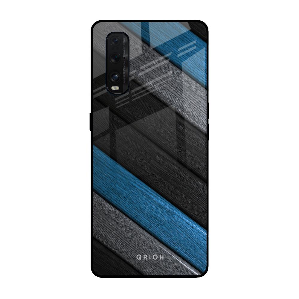Multicolor Wooden Effect Oppo Find X2 Glass Back Cover Online