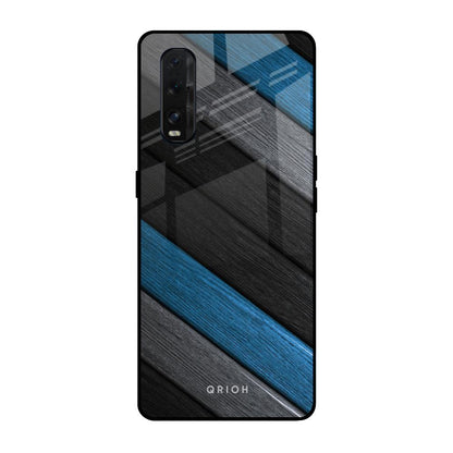 Multicolor Wooden Effect Oppo Find X2 Glass Back Cover Online