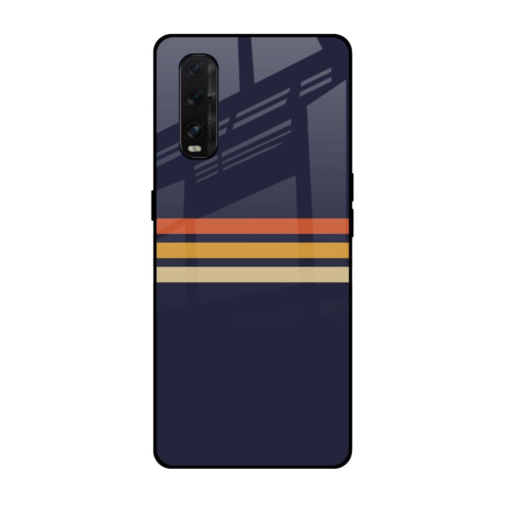 Tricolor Stripes Oppo Find X2 Glass Cases & Covers Online