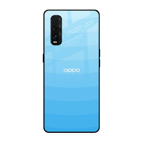 Wavy Blue Pattern Oppo Find X2 Glass Back Cover Online