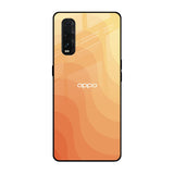Orange Curve Pattern Oppo Find X2 Glass Back Cover Online