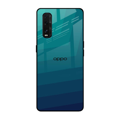 Green Triangle Pattern Oppo Find X2 Glass Back Cover Online