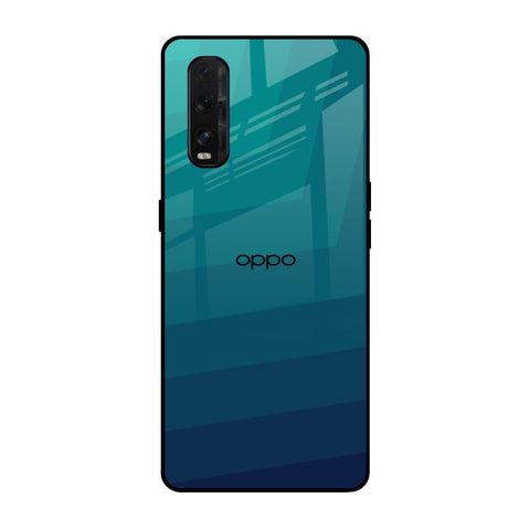 Green Triangle Pattern Oppo Find X2 Glass Back Cover Online