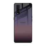 Grey Ombre Oppo Find X2 Glass Back Cover Online