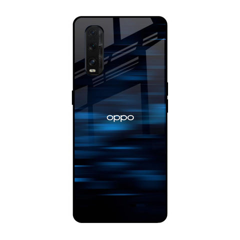 Blue Rough Abstract Oppo Find X2 Glass Back Cover Online