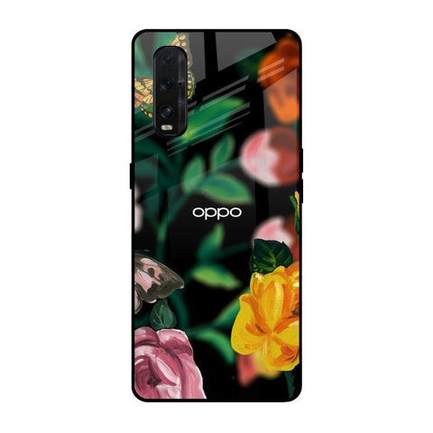 Flowers & Butterfly Oppo Find X2 Glass Back Cover Online