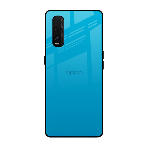 Blue Aqua Oppo Find X2 Glass Back Cover Online
