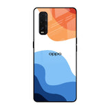 Wavy Color Pattern Oppo Find X2 Glass Back Cover Online