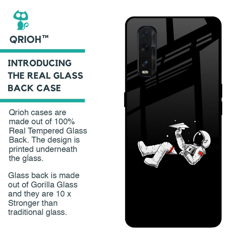 Space Traveller Glass Case for Oppo Find X2