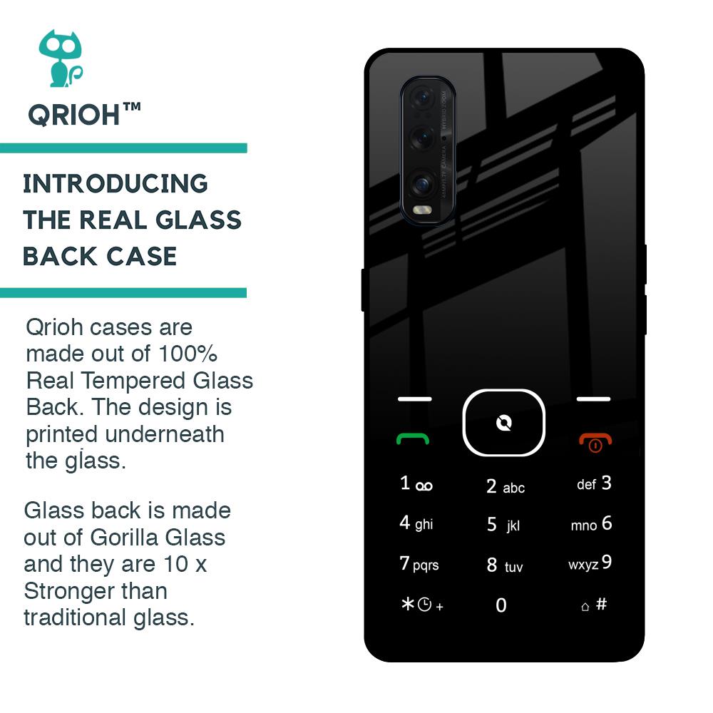 Classic Keypad Pattern Glass Case for Oppo Find X2