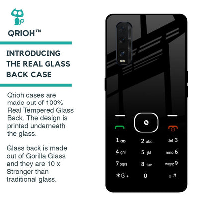 Classic Keypad Pattern Glass Case for Oppo Find X2