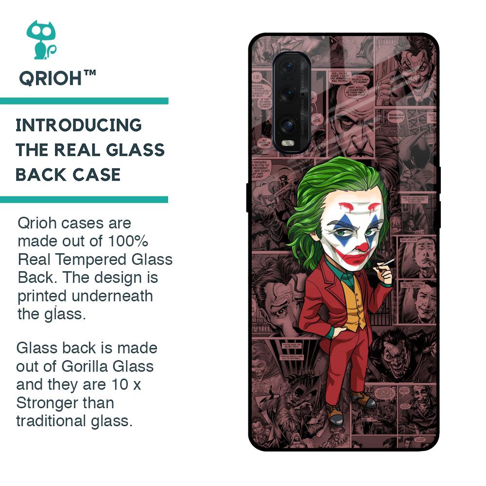 Joker Cartoon Glass Case for Oppo Find X2