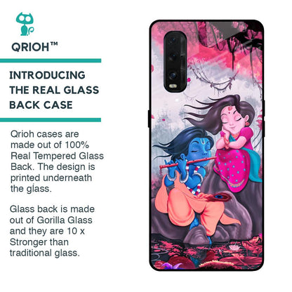Radha Krishna Art Glass Case for Oppo Find X2
