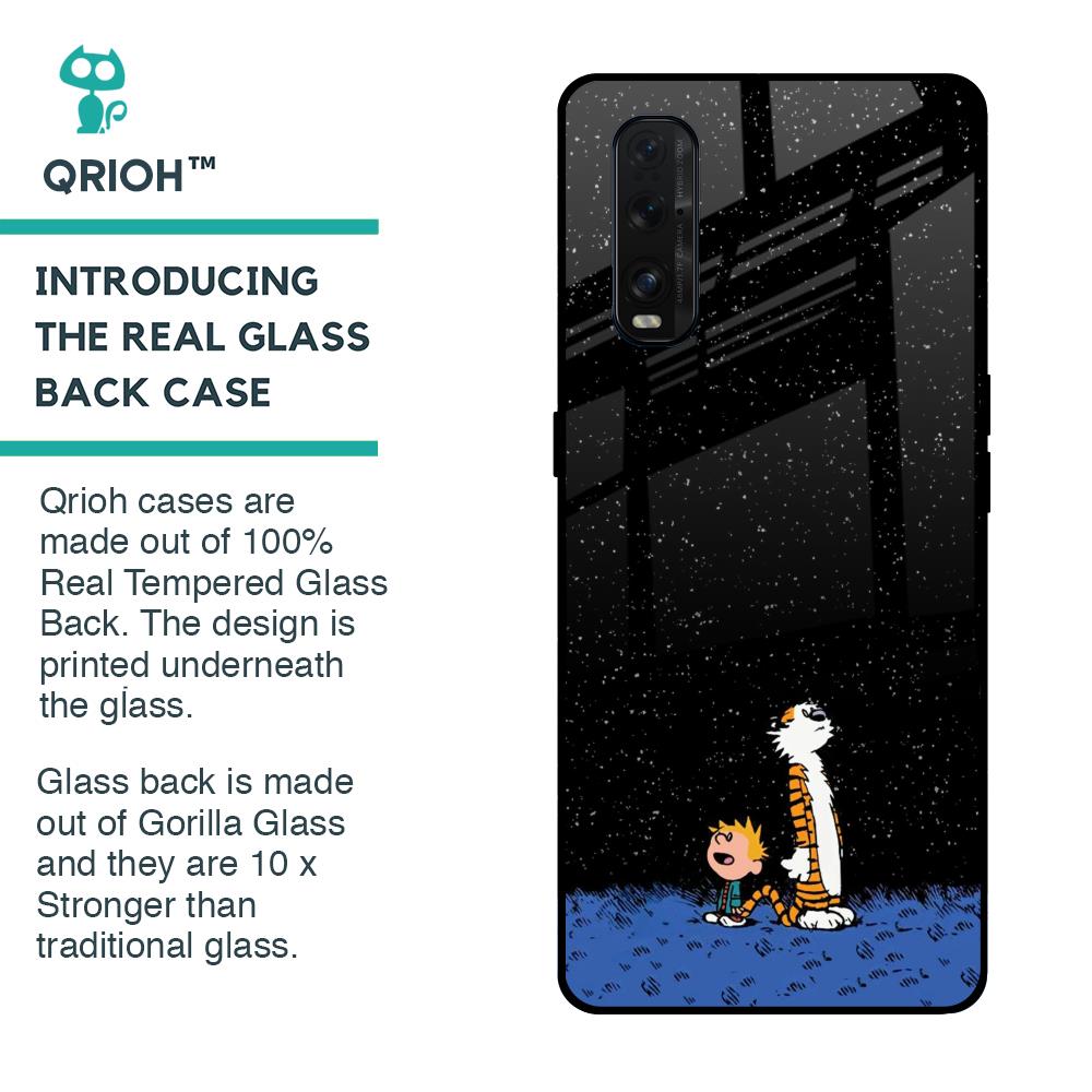 Night Sky Star Glass Case for Oppo Find X2