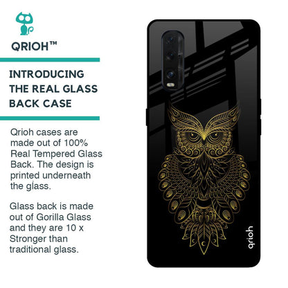 Golden Owl Glass Case for Oppo Find X2