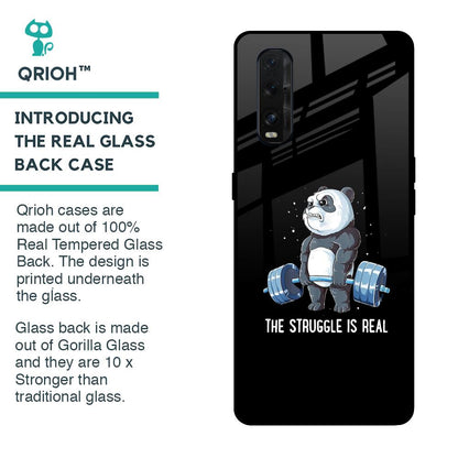 Real Struggle Glass Case for Oppo Find X2