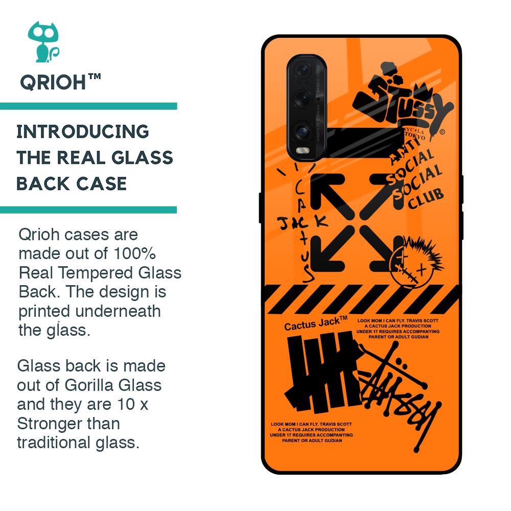 Anti Social Club Glass Case for Oppo Find X2